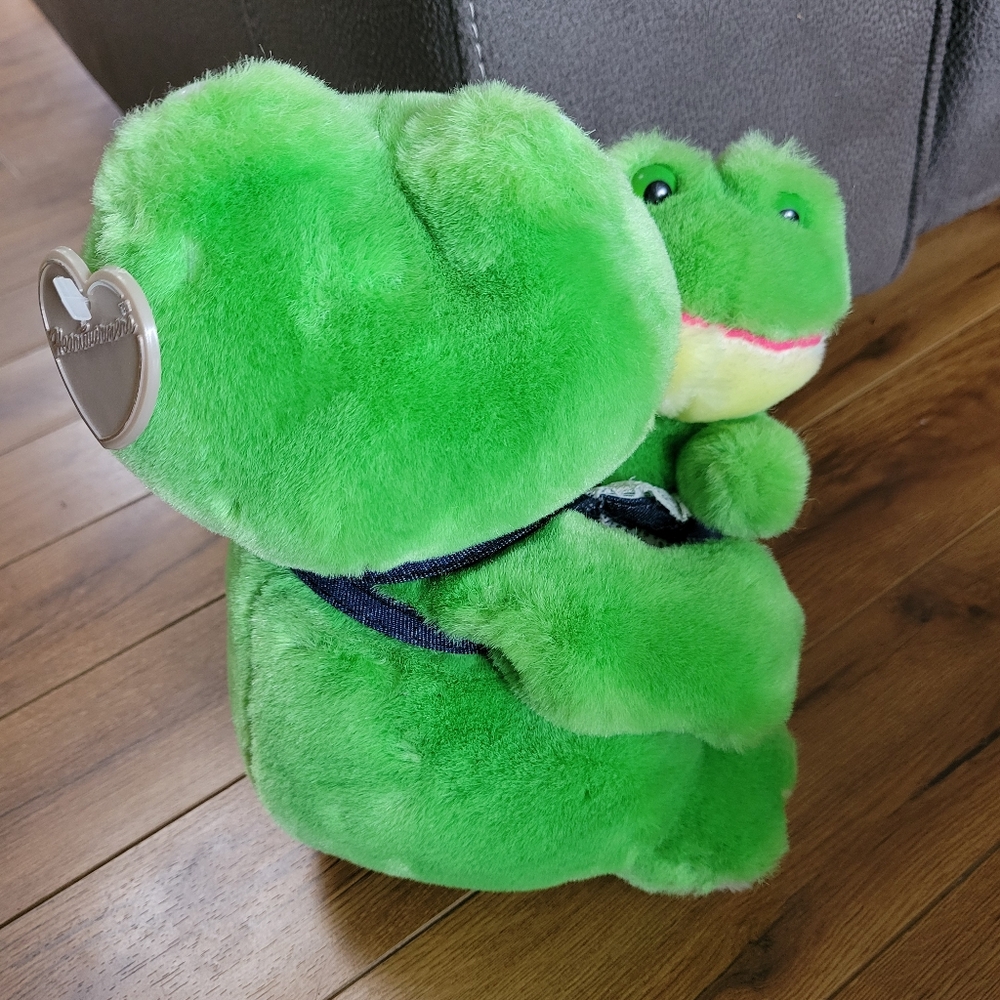 Vintage 1991 Heartwarmers Mom & Baby Frog Plush - Picture 3 of 4